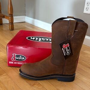 Justin Boots Brown Men's Work Western Pull-On Boot